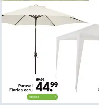 GAMMA Parasol Florida ecru aanbieding