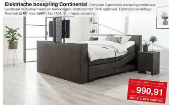 Woonsquare Elektrische Boxspring Continental aanbieding