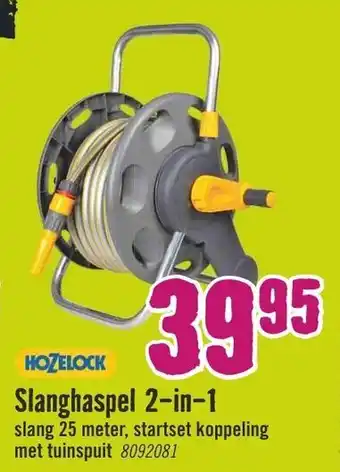 Hornbach Hozelock Slanghaspel 2-in-1 25m aanbieding