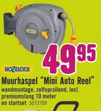 Hornbach Hozelock Muurhaspel Mini Auto Reel 10m aanbieding