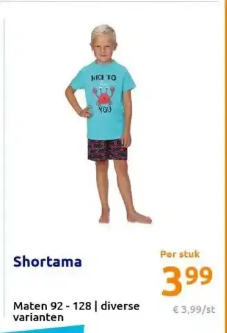 Action Shortama aanbieding