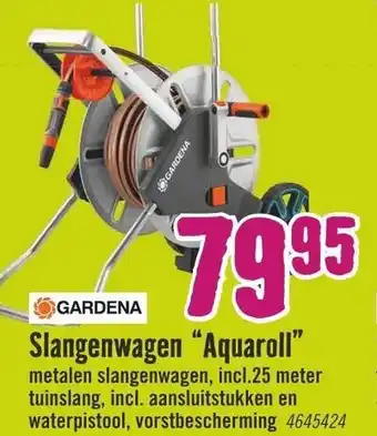 Hornbach Gardena Slangenwagen Aquaroll 25m aanbieding