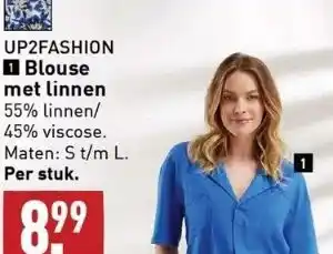 ALDI Up2fashion blouse met linnen aanbieding