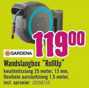 Hornbach Gardena Wandslangenbox RollUp 25m aanbieding