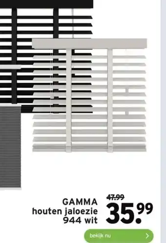 GAMMA GAMMA houten jaloezie 944 wit aanbieding