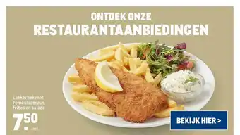 Makro Lekkerbek Met Remouladesaus, Frites En Salade aanbieding