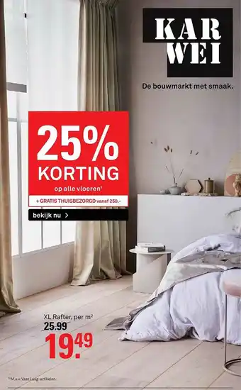 Karwei XL Rafter Vloeren 25% Korting aanbieding