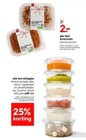 HEMA Alle borrelhapjes diverse spreads, dips, olijven, kaasblokjes en gehaktballetjes, bijv. hummus naturel 200 gram aanbieding