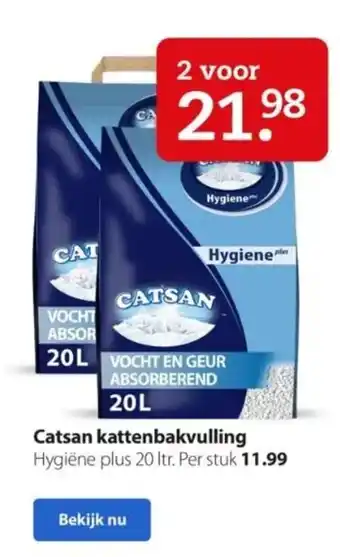 Pets Place Catsan kattenbakvulling aanbieding