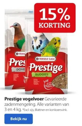 Pets Place Prestige vogelvoer aanbieding