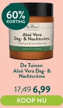 Holland & Barrett Aloë vera dag- & nachtcrème aanbieding