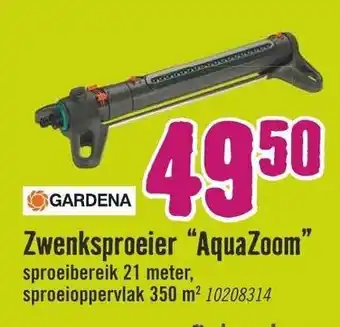 Hornbach Gardena Zwenksproeier AquaZoom 21m aanbieding