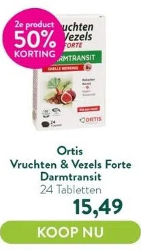 Holland & Barrett Vruchten & vezels forte darmtransit aanbieding