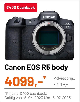 Kamera Express Canon eos r5 body aanbieding