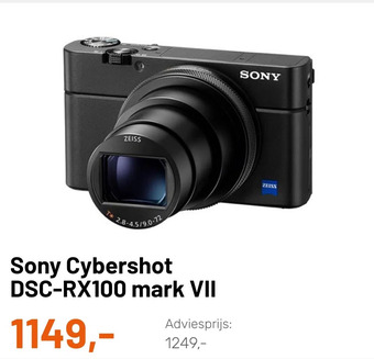 Kamera Express Sony cybershot dsc-rx100 mark vii aanbieding