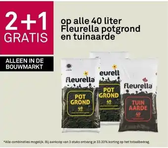 Karwei 2+1 gratis op alle 40 liter fleurella potgrond en tuinaarde aanbieding