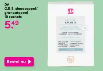 DA DA O.R.S. sinaasappel 10 sachets aanbieding