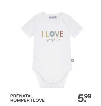 Prenatal Prénatal romper i love aanbieding