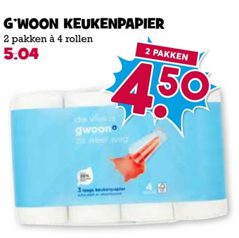 Boon`s Markt G'woon keukenpapier aanbieding