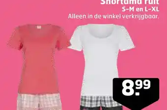 Trekpleister Shortama ruit aanbieding