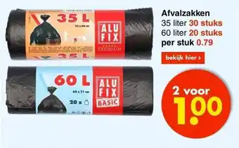 Wibra Afvalzakken aanbieding