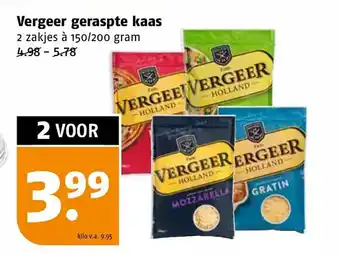 Poiesz Vergeer geraspte kaas aanbieding
