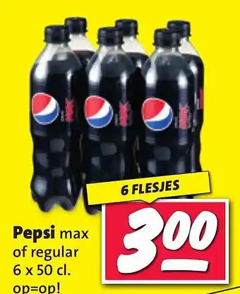 Nettorama Pepsi max of regular aanbieding