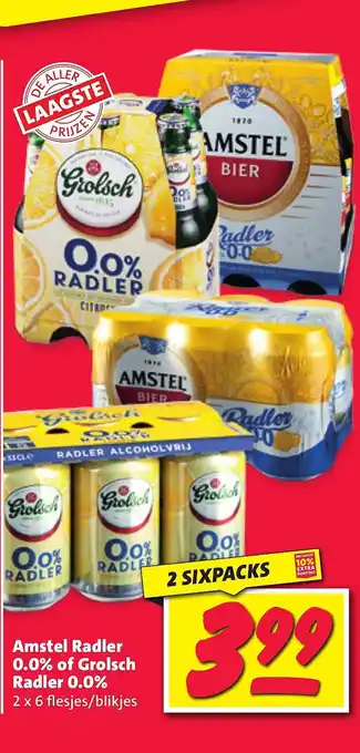 Nettorama Amstel radler 0.0% of grolsch radler 0.0% aanbieding