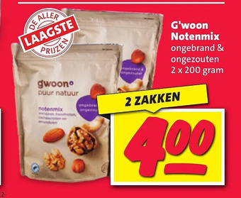 Nettorama G'woon notenmix ongebrand & ongezouten aanbieding