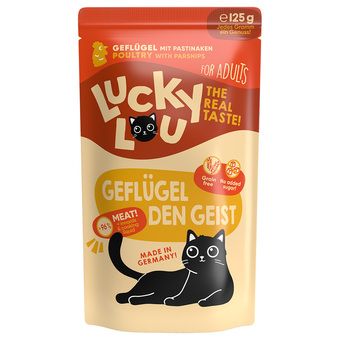 Zooplus 16x 125g lucky lou adult gevogelte kattenvoer nat aanbieding