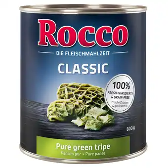 Zooplus 6x800g puur groene pens rocco hondenvoer aanbieding