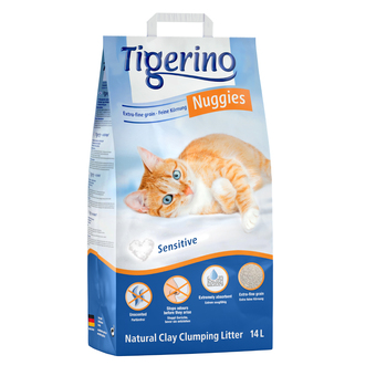 Zooplus Tigerino nuggies ultra kattenbakvulling - sensitive (parfumvrij) - 14 l aanbieding