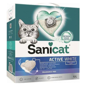 Zooplus 10 l sanicat active white kattenbakvulling aanbieding