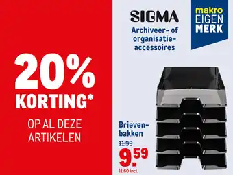 Makro Sigma Brievenbakken aanbieding