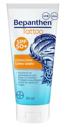 De Online Drogist Bepanthen tattoo zonnecrème spf50+ 50ml aanbieding