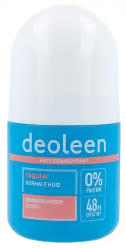 De Online Drogist Deoleen anti-transpirant deodorant roller regular 50ml aanbieding