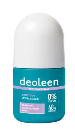 De Online Drogist Deoleen anti-transpirant deodorant roller sensitive 50ml aanbieding