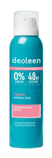 De Online Drogist Deoleen anti-transpirant deodorant spray regular 150ml aanbieding