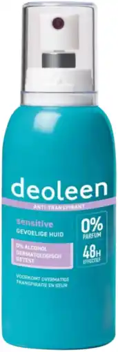 De Online Drogist Deoleen anti-transpirant deodorant verstuiver sensitive 75ml aanbieding
