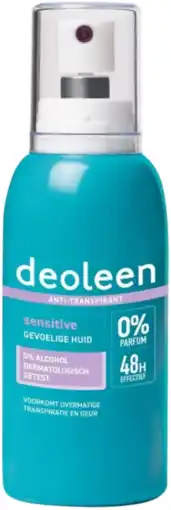 De Online Drogist Deoleen anti-transpirant deodorant verstuiver sensitive 75ml aanbieding