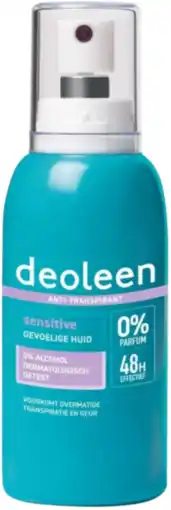 De Online Drogist Deoleen anti-transpirant deodorant verstuiver sensitive 75ml aanbieding