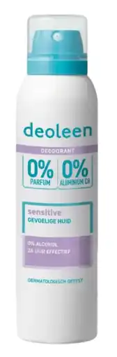 De Online Drogist Deoleen deodorant aerosol sensitive 0% 150ml aanbieding