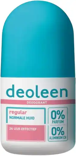 De Online Drogist Deoleen deodorant roller regular 0% 50ml aanbieding