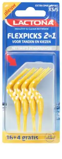 De Online Drogist Lactona flexpicks 2in1 xs/s tandenstokers 20st aanbieding