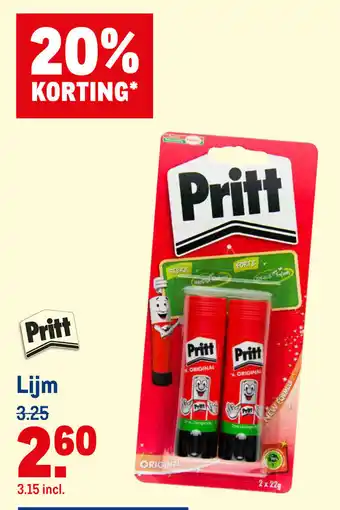 Makro Pritt Lijmstiften aanbieding