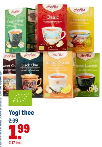 Makro Yogi Tea aanbieding