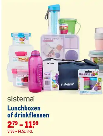 Makro Sistema Lunchboxen of drinssenkfle aanbieding