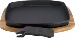 Intratuin The bastard barbecue grillplaat met onderzetter sizzling 2021 33 x 22,8 x 4,2 cm aanbieding