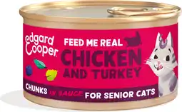 Intratuin Edgard & cooper kattenvoer chuncks in saus eend/kip senior 85 g aanbieding