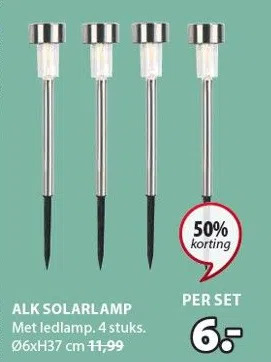 Jysk Alk solarlamp aanbieding